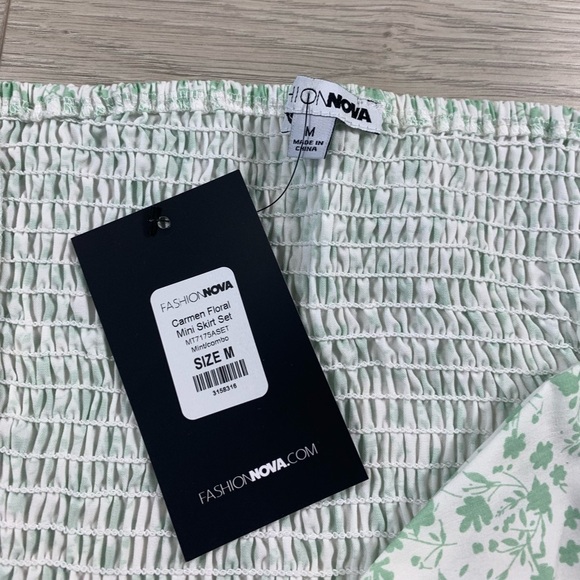 Fashion Nova Carmen Floral Mini Skirt Set - Mint/combo - Picture 7 of 14